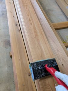 新発田市　外壁塗装　外壁部材塗装