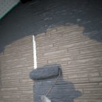 新発田市　外壁塗装　屋根塗装　中塗り