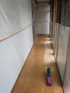 新発田市　外壁塗装　屋根塗装　内装塗装　養生