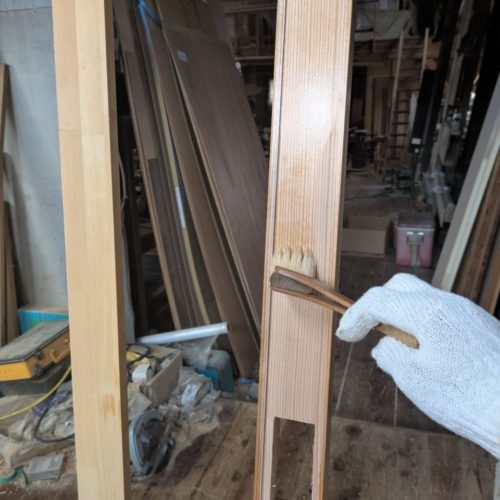 新発田市　内装塗装　建具塗装　下地処理